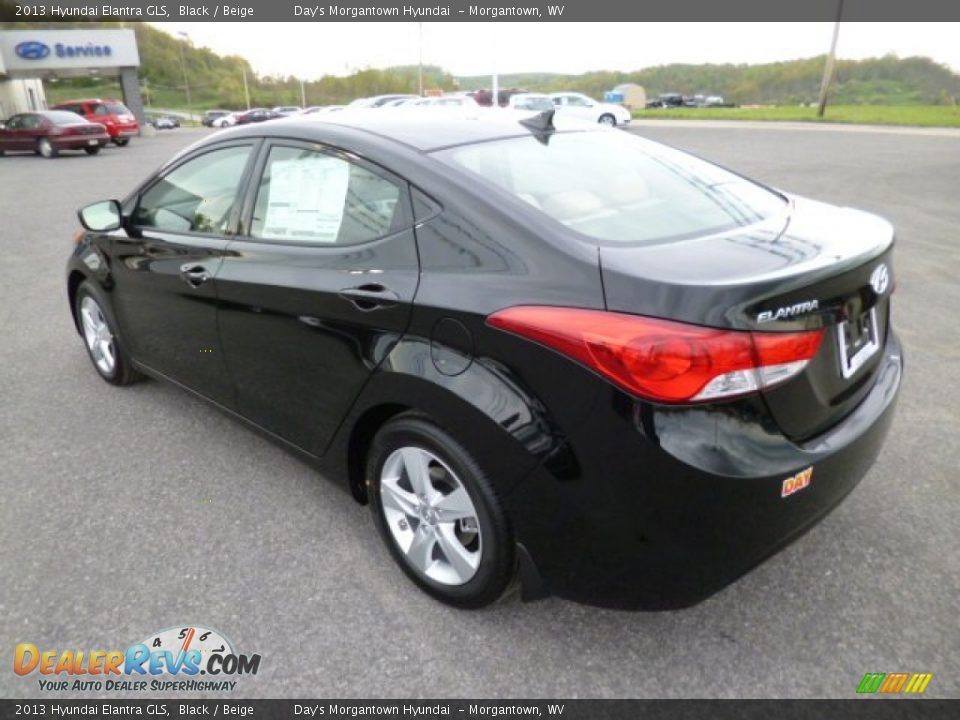 2013 Hyundai Elantra GLS Black / Beige Photo #5