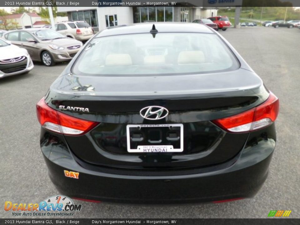 2013 Hyundai Elantra GLS Black / Beige Photo #6