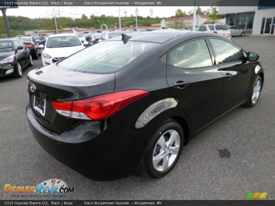 2013 Hyundai Elantra GLS Black / Beige Photo #7