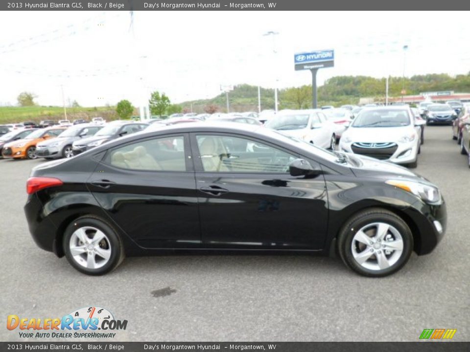 2013 Hyundai Elantra GLS Black / Beige Photo #8