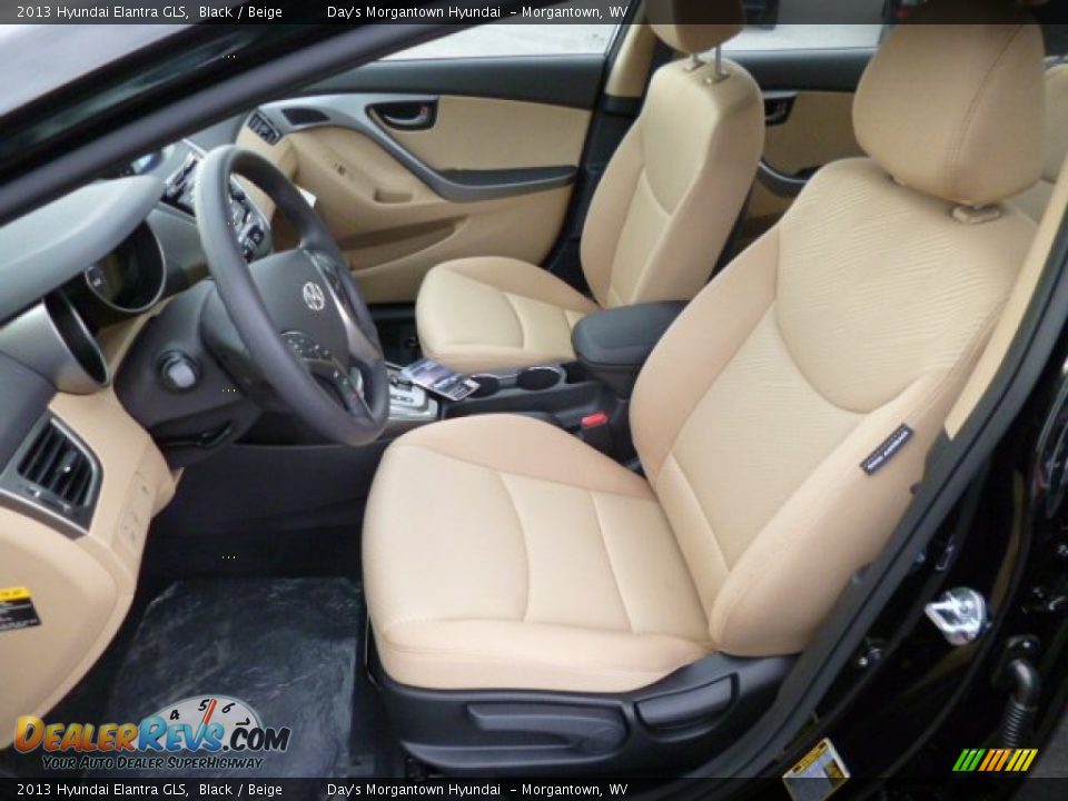 2013 Hyundai Elantra GLS Black / Beige Photo #15