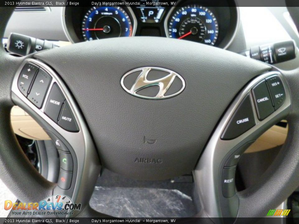 2013 Hyundai Elantra GLS Black / Beige Photo #18