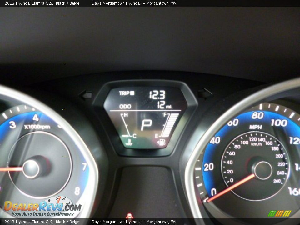2013 Hyundai Elantra GLS Black / Beige Photo #20