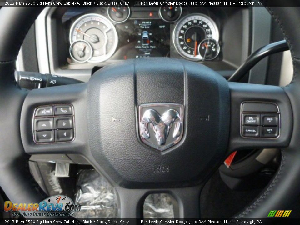 2013 Ram 2500 Big Horn Crew Cab 4x4 Black / Black/Diesel Gray Photo #17