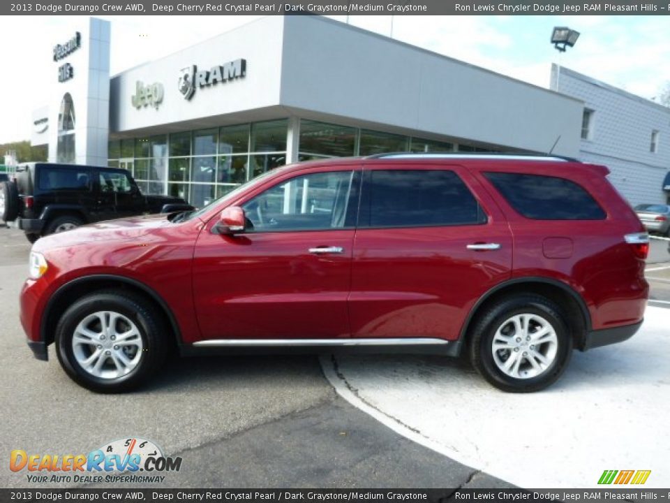 2013 Dodge Durango Crew AWD Deep Cherry Red Crystal Pearl / Dark Graystone/Medium Graystone Photo #2