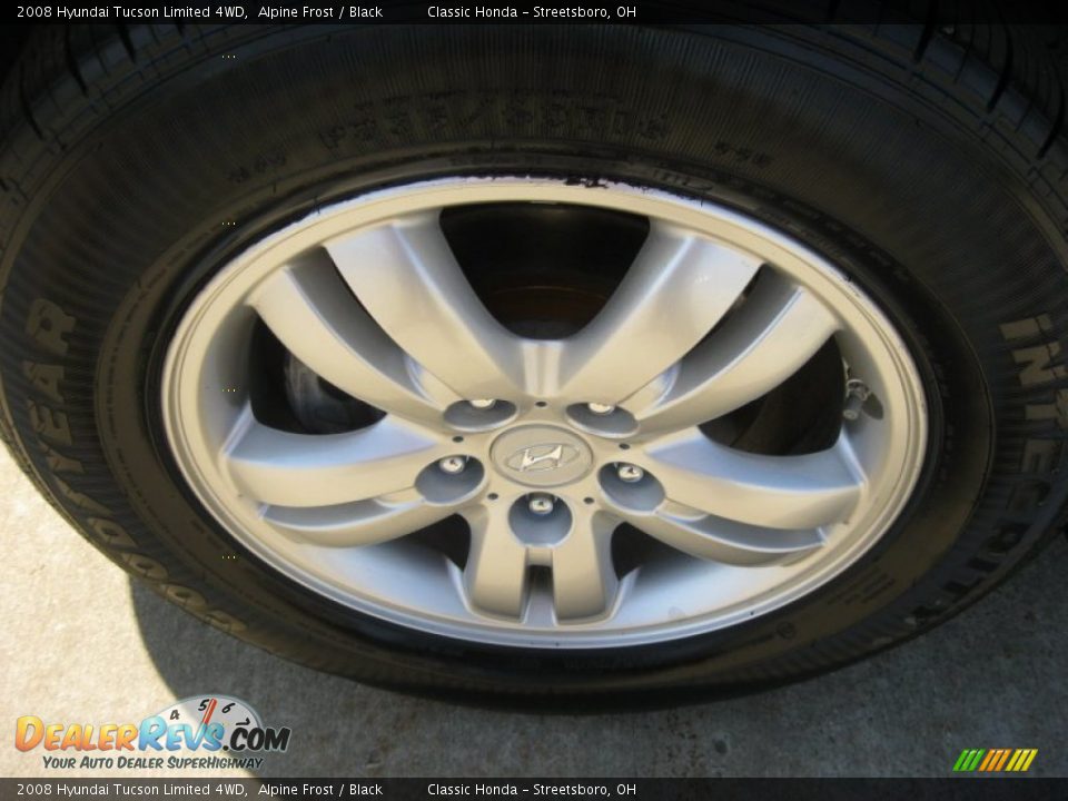 2008 Hyundai Tucson Limited 4WD Alpine Frost / Black Photo #9