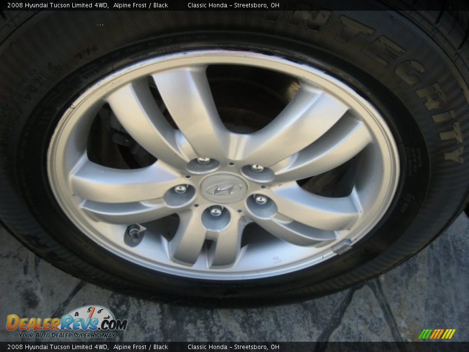 2008 Hyundai Tucson Limited 4WD Alpine Frost / Black Photo #10