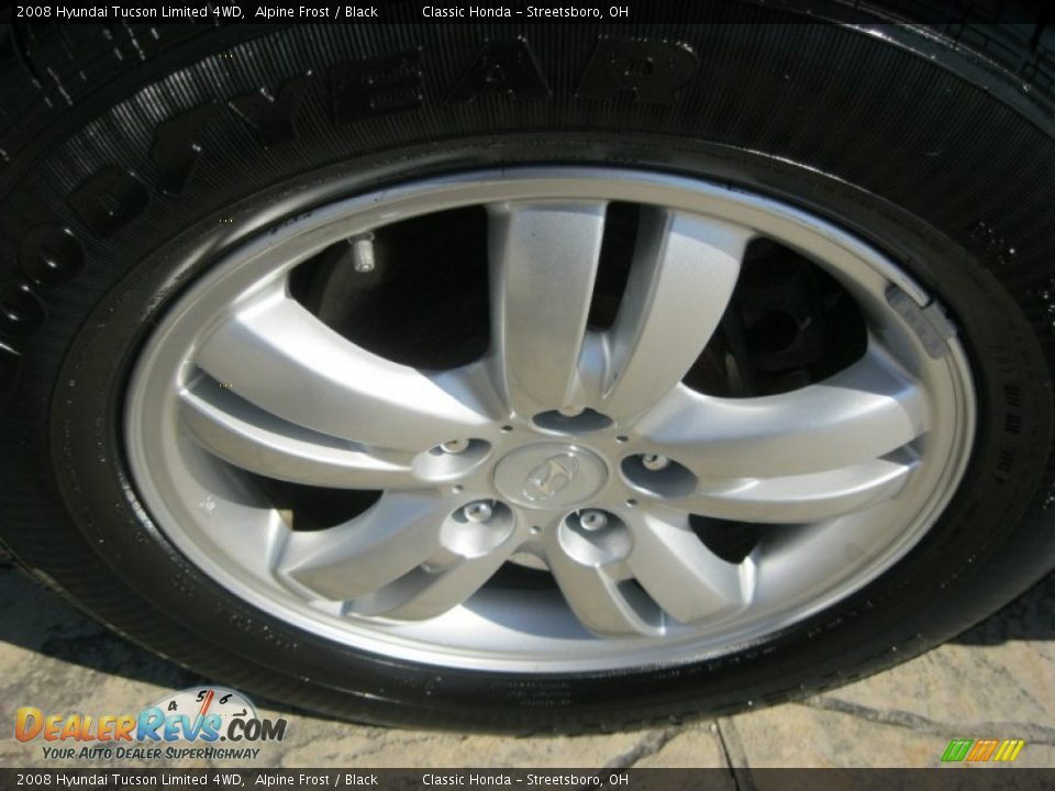 2008 Hyundai Tucson Limited 4WD Alpine Frost / Black Photo #11