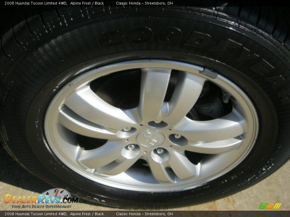 2008 Hyundai Tucson Limited 4WD Alpine Frost / Black Photo #12