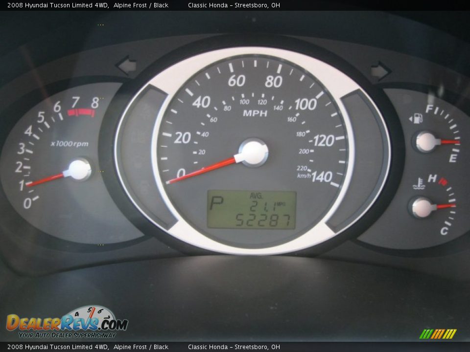 2008 Hyundai Tucson Limited 4WD Alpine Frost / Black Photo #20