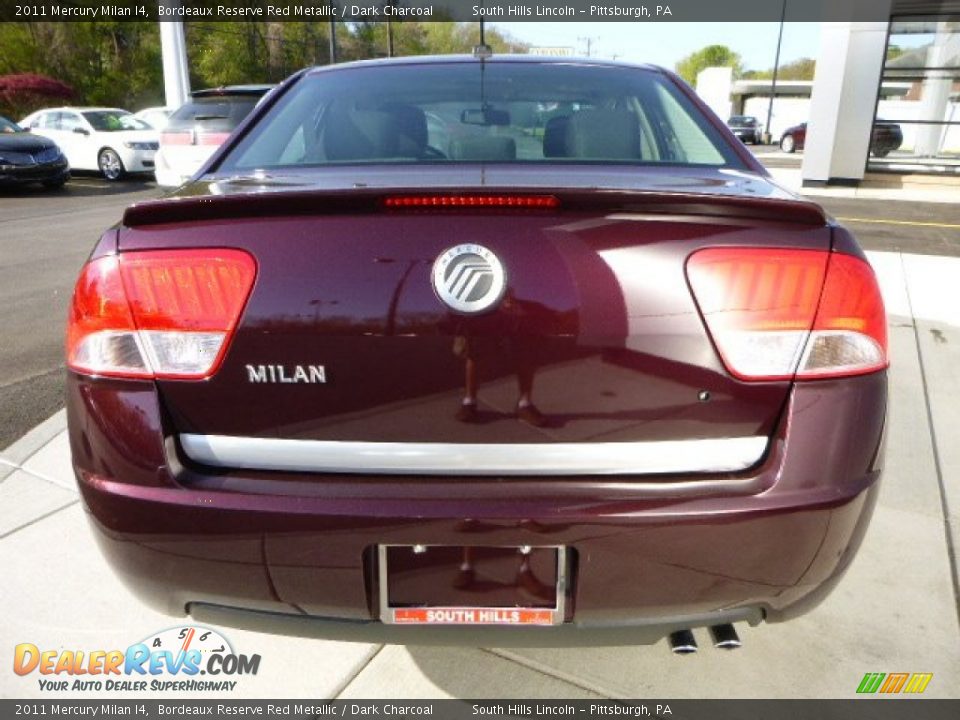2011 Mercury Milan I4 Bordeaux Reserve Red Metallic / Dark Charcoal Photo #4