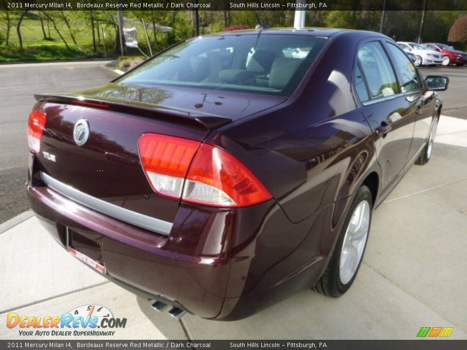2011 Mercury Milan I4 Bordeaux Reserve Red Metallic / Dark Charcoal Photo #5
