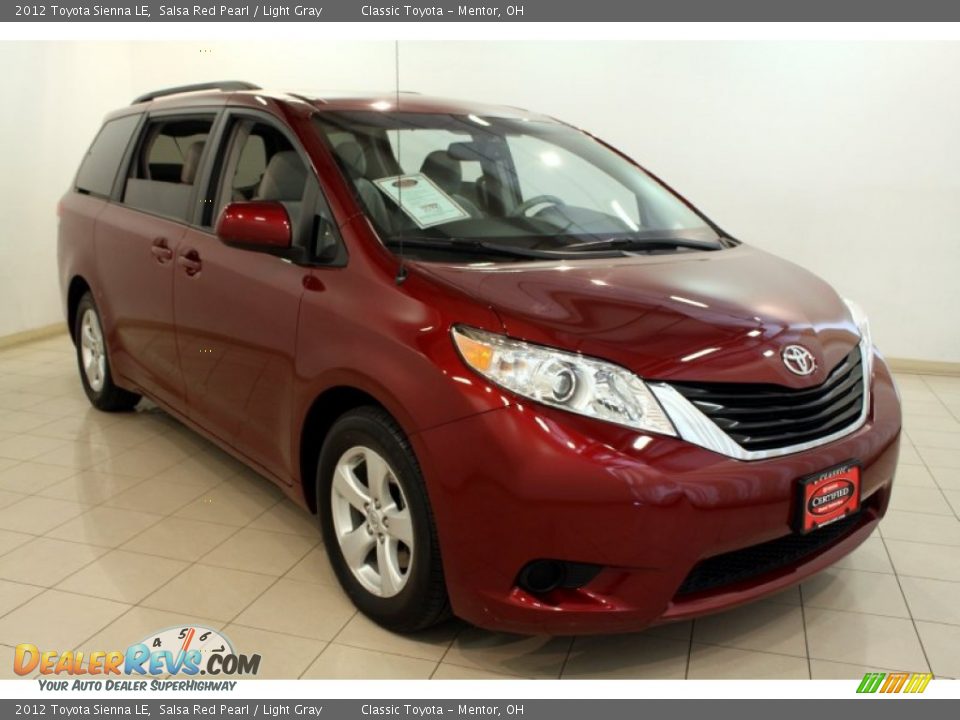 2012 Toyota Sienna LE Salsa Red Pearl / Light Gray Photo #1