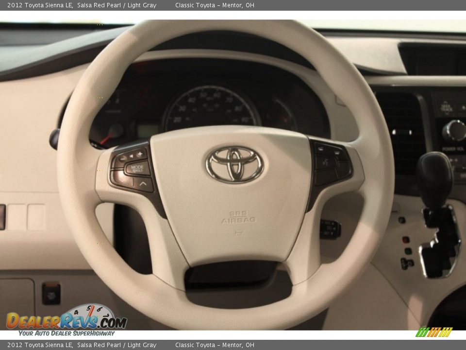 2012 Toyota Sienna LE Salsa Red Pearl / Light Gray Photo #7