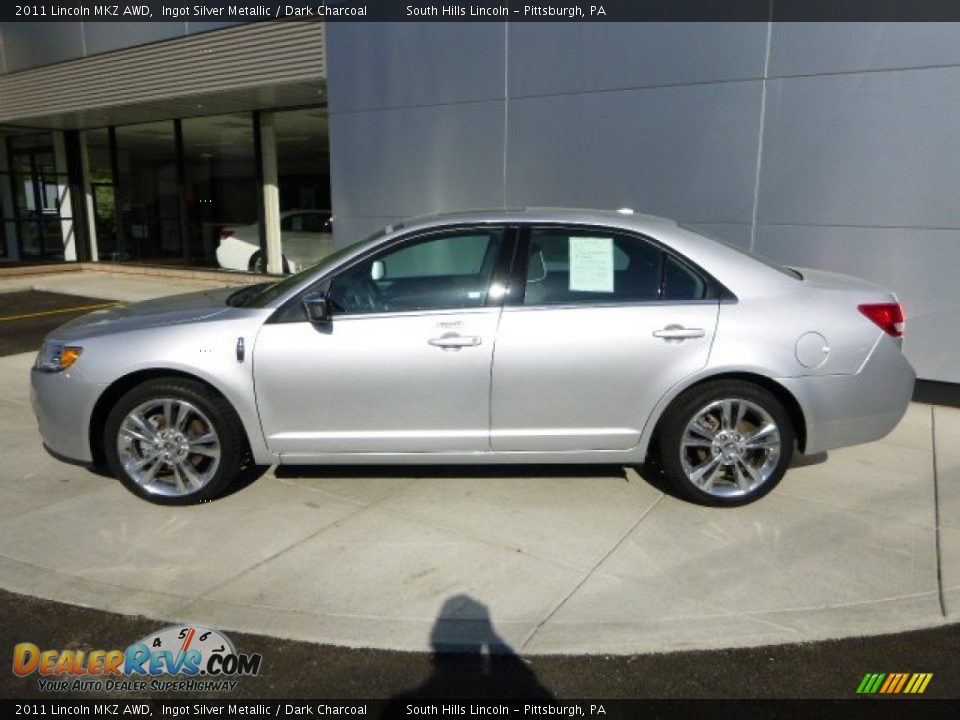 2011 Lincoln MKZ AWD Ingot Silver Metallic / Dark Charcoal Photo #2