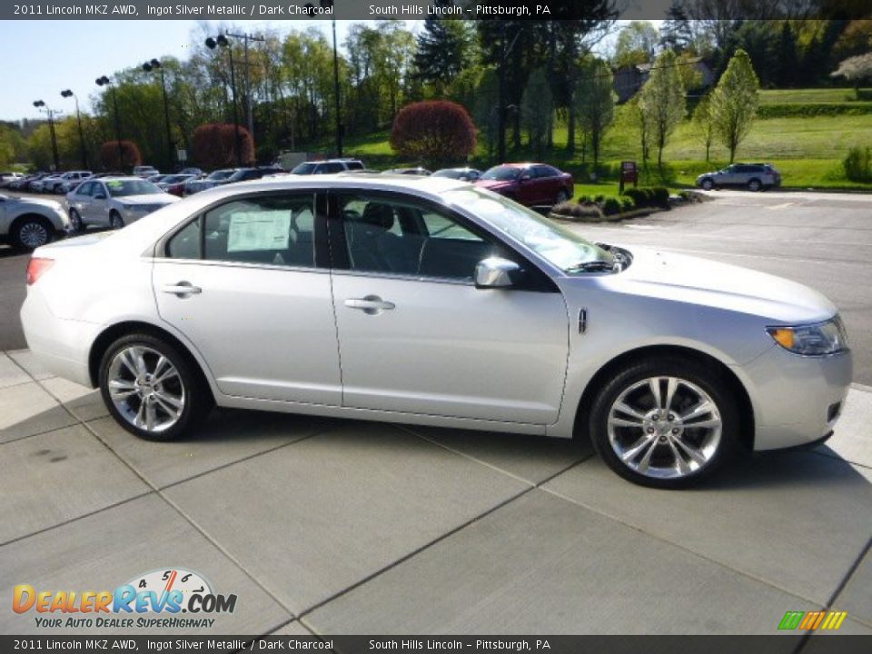 2011 Lincoln MKZ AWD Ingot Silver Metallic / Dark Charcoal Photo #6