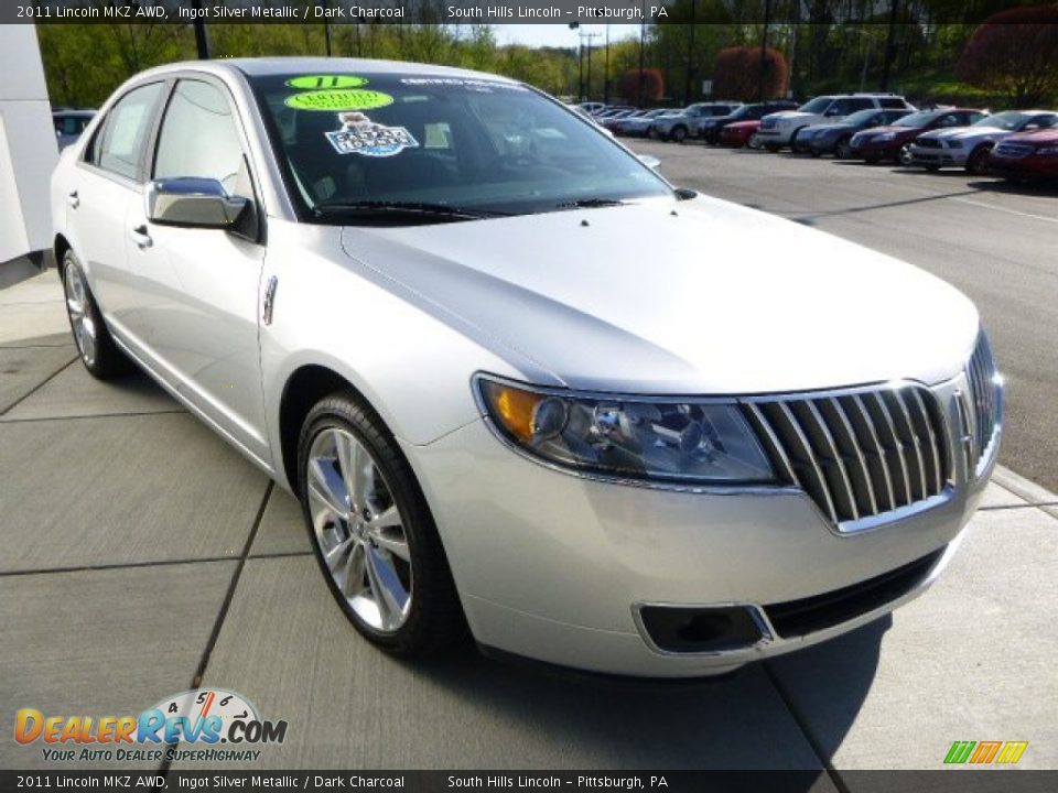 2011 Lincoln MKZ AWD Ingot Silver Metallic / Dark Charcoal Photo #7