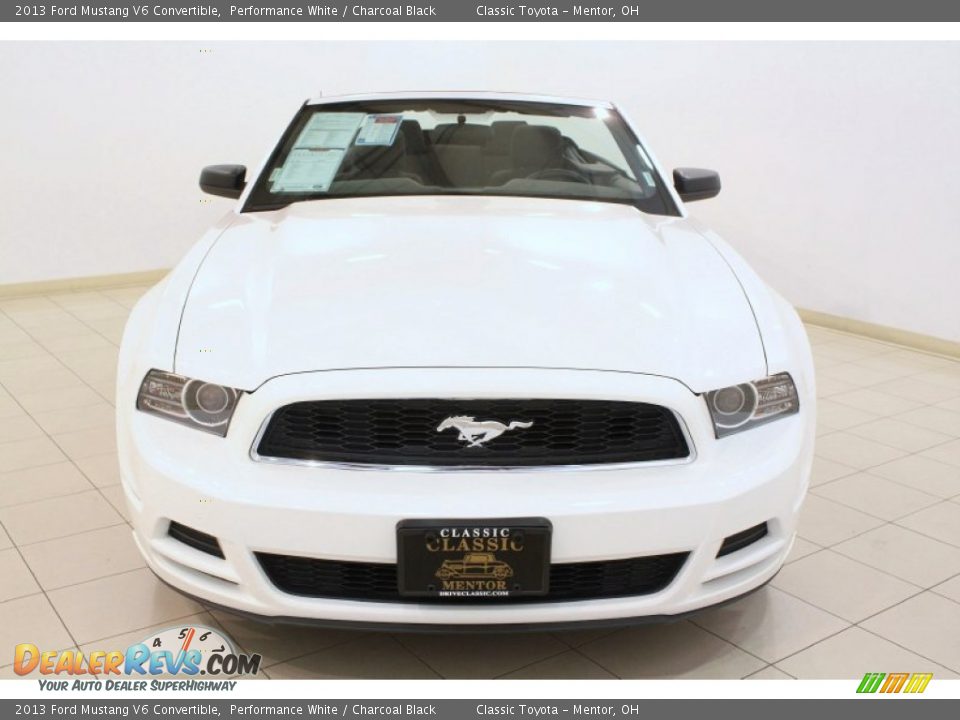 2013 Ford Mustang V6 Convertible Performance White / Charcoal Black Photo #4