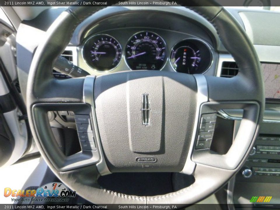 2011 Lincoln MKZ AWD Ingot Silver Metallic / Dark Charcoal Photo #20
