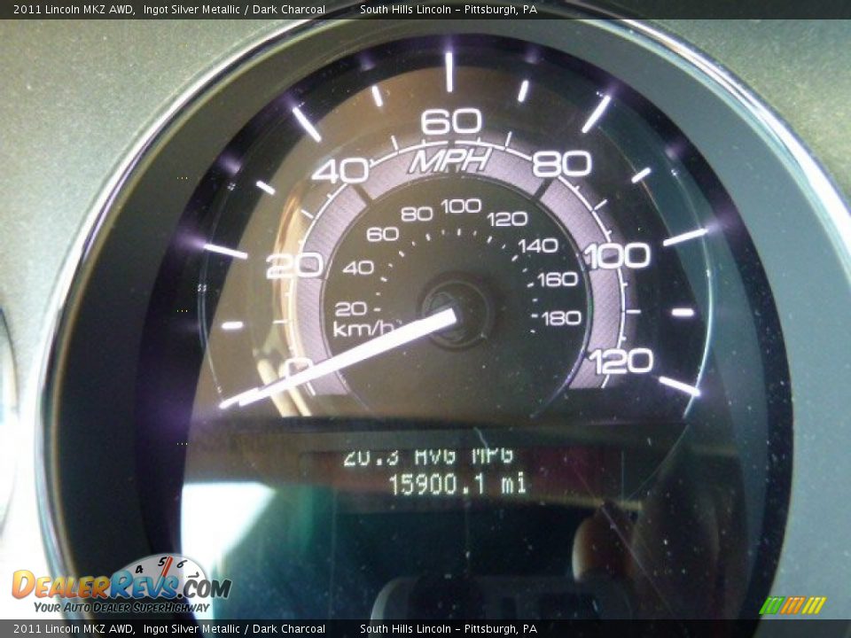 2011 Lincoln MKZ AWD Ingot Silver Metallic / Dark Charcoal Photo #24