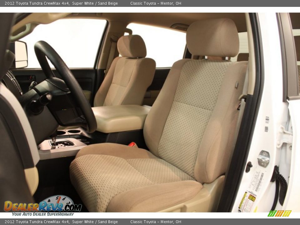 2012 Toyota Tundra CrewMax 4x4 Super White / Sand Beige Photo #8