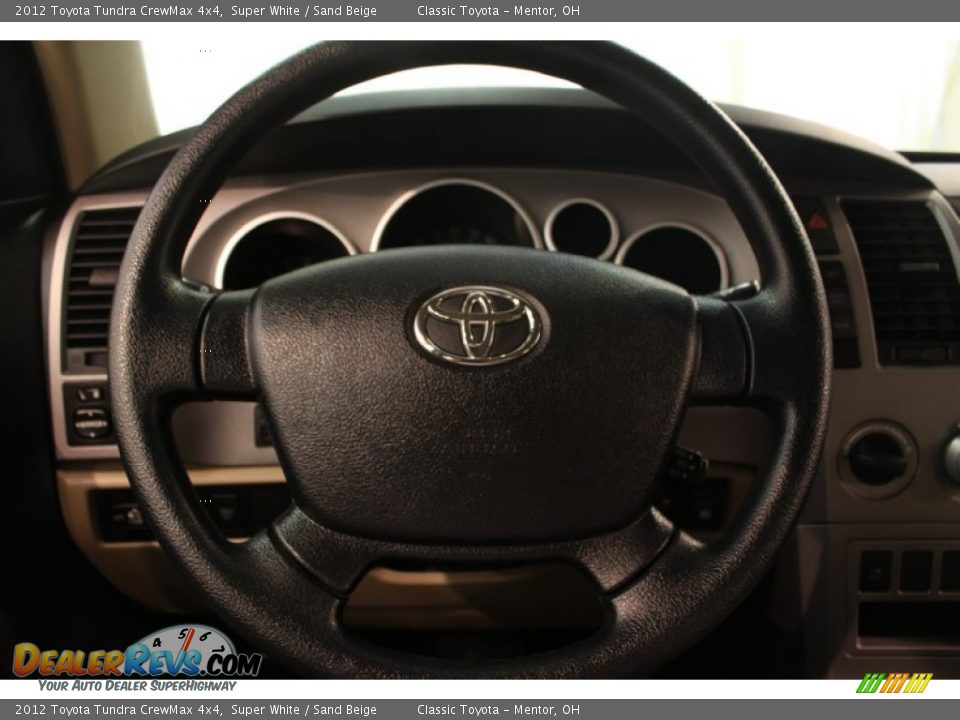 2012 Toyota Tundra CrewMax 4x4 Super White / Sand Beige Photo #9
