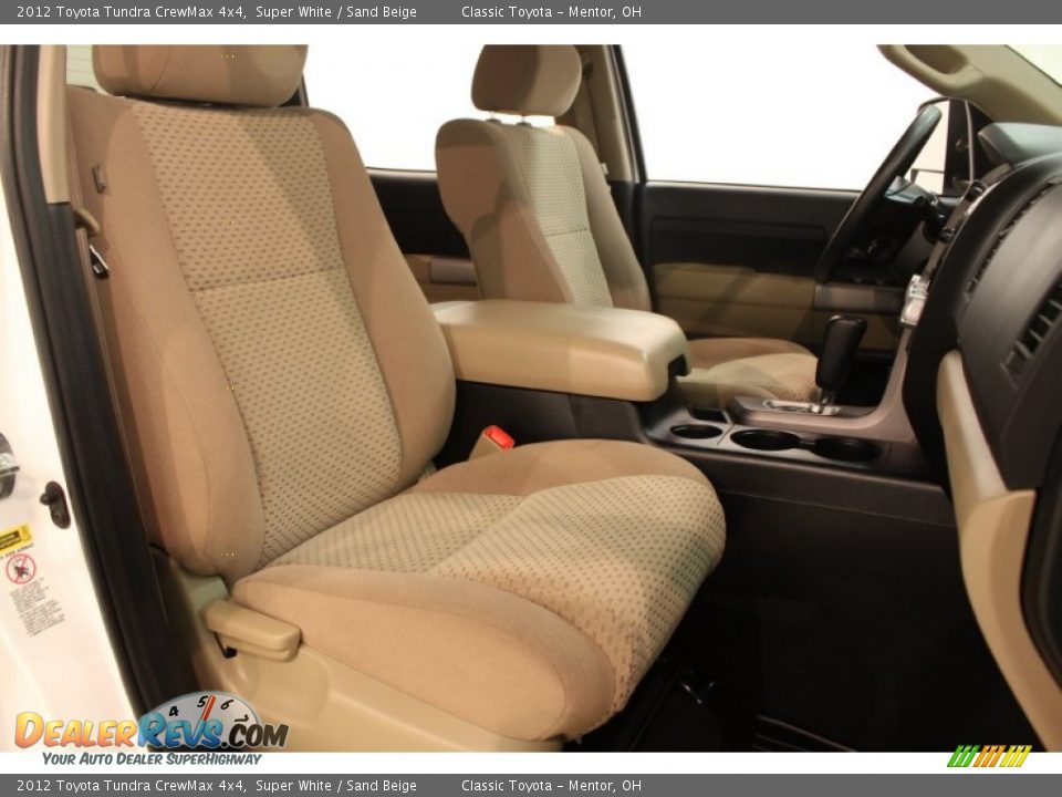 2012 Toyota Tundra CrewMax 4x4 Super White / Sand Beige Photo #13