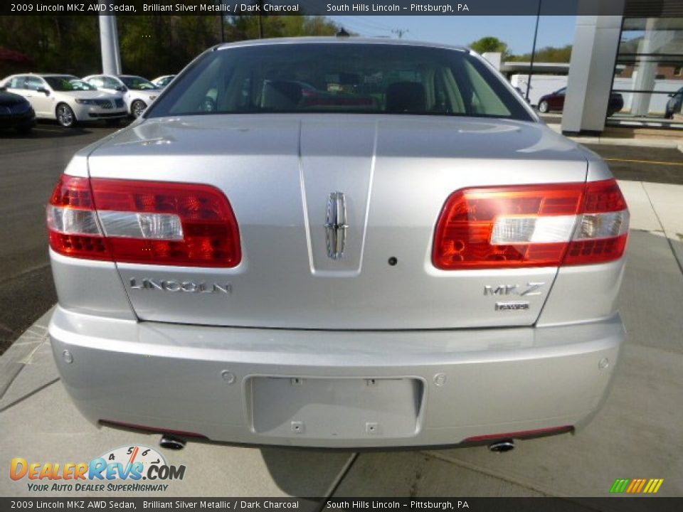 2009 Lincoln MKZ AWD Sedan Brilliant Silver Metallic / Dark Charcoal Photo #4