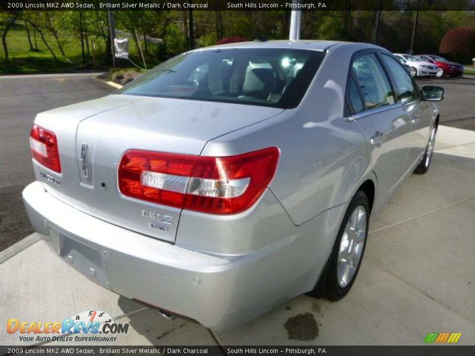 2009 Lincoln MKZ AWD Sedan Brilliant Silver Metallic / Dark Charcoal Photo #5