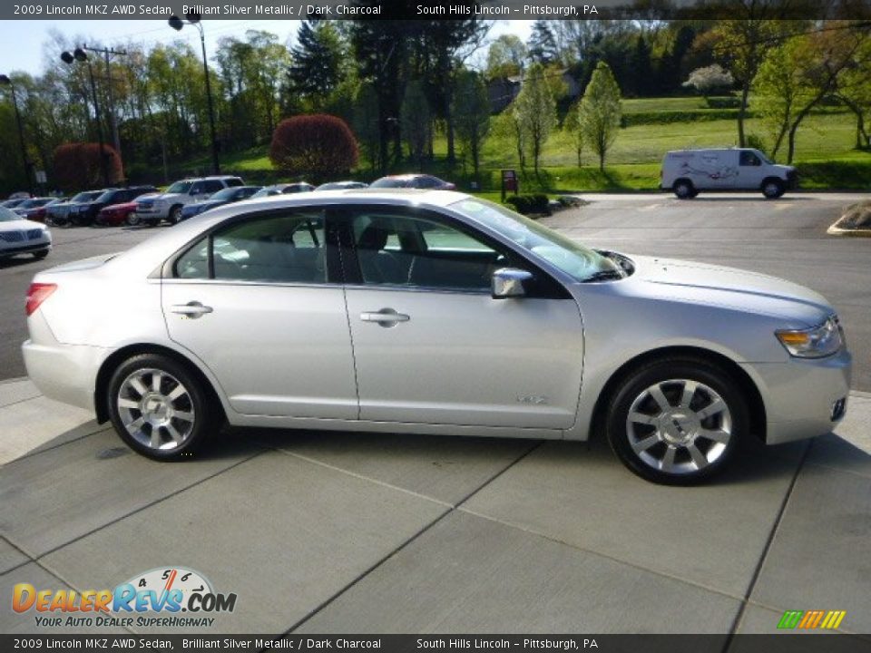 2009 Lincoln MKZ AWD Sedan Brilliant Silver Metallic / Dark Charcoal Photo #6