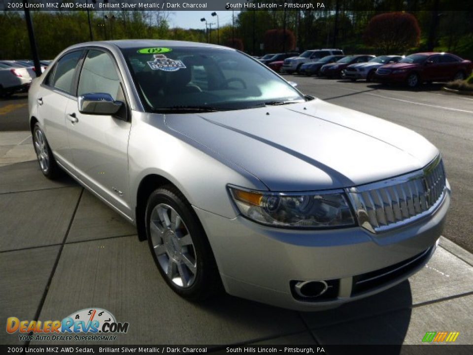 2009 Lincoln MKZ AWD Sedan Brilliant Silver Metallic / Dark Charcoal Photo #7