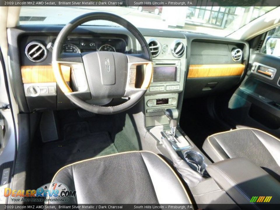 2009 Lincoln MKZ AWD Sedan Brilliant Silver Metallic / Dark Charcoal Photo #16