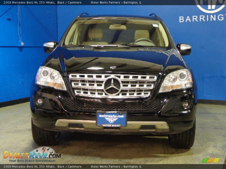 2009 Mercedes-Benz ML 350 4Matic Black / Cashmere Photo #2