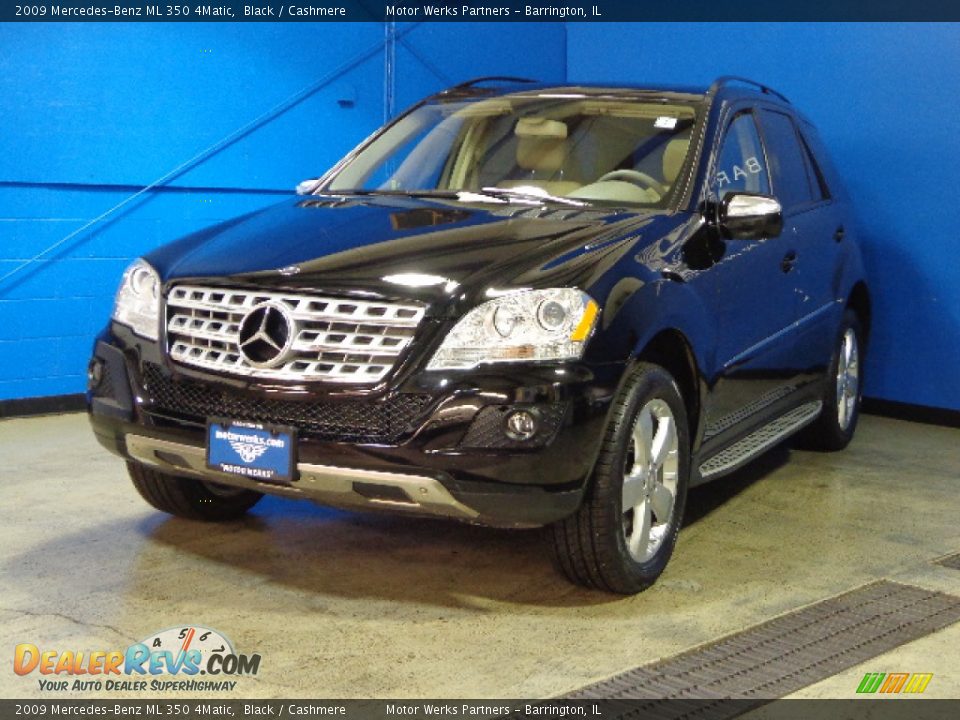 2009 Mercedes-Benz ML 350 4Matic Black / Cashmere Photo #3