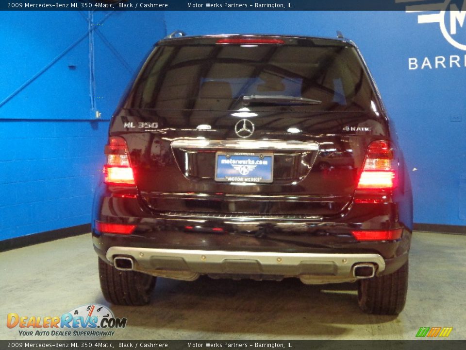 2009 Mercedes-Benz ML 350 4Matic Black / Cashmere Photo #6
