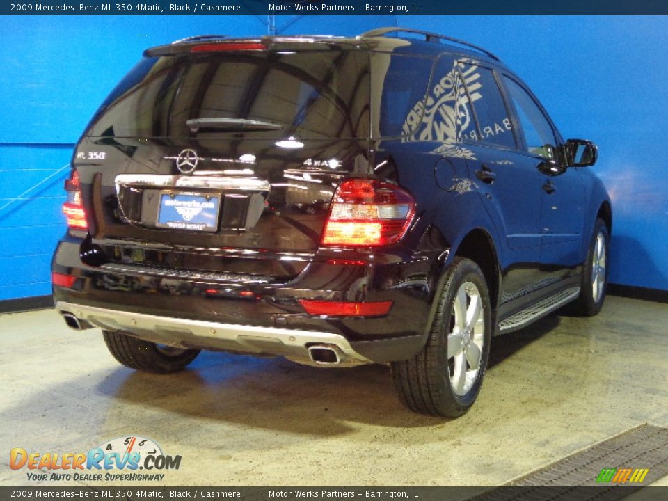 2009 Mercedes-Benz ML 350 4Matic Black / Cashmere Photo #7