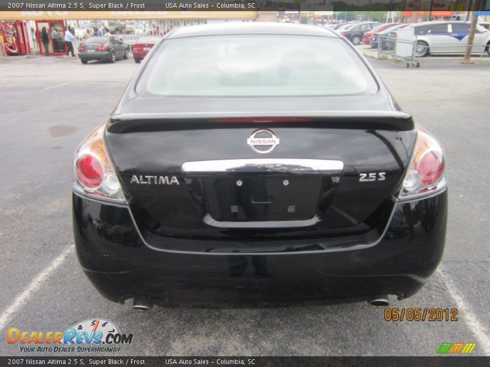 2007 Nissan Altima 2.5 S Super Black / Frost Photo #7