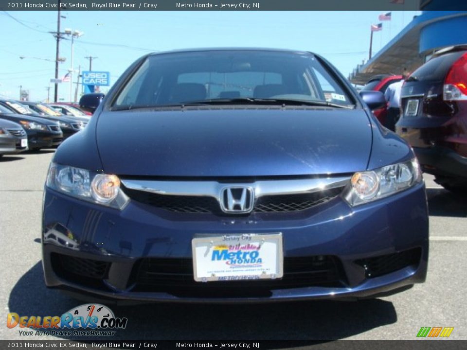 2011 Honda Civic EX Sedan Royal Blue Pearl / Gray Photo #2