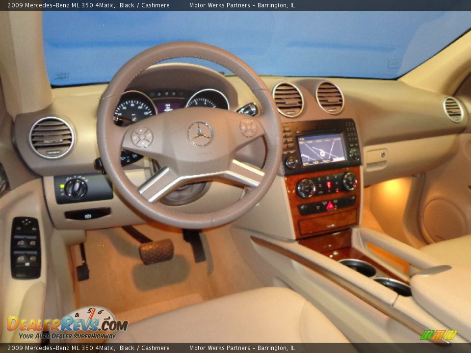 2009 Mercedes-Benz ML 350 4Matic Black / Cashmere Photo #20