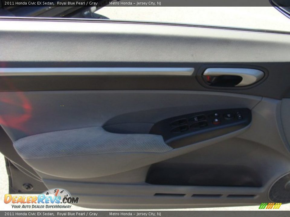 2011 Honda Civic EX Sedan Royal Blue Pearl / Gray Photo #7