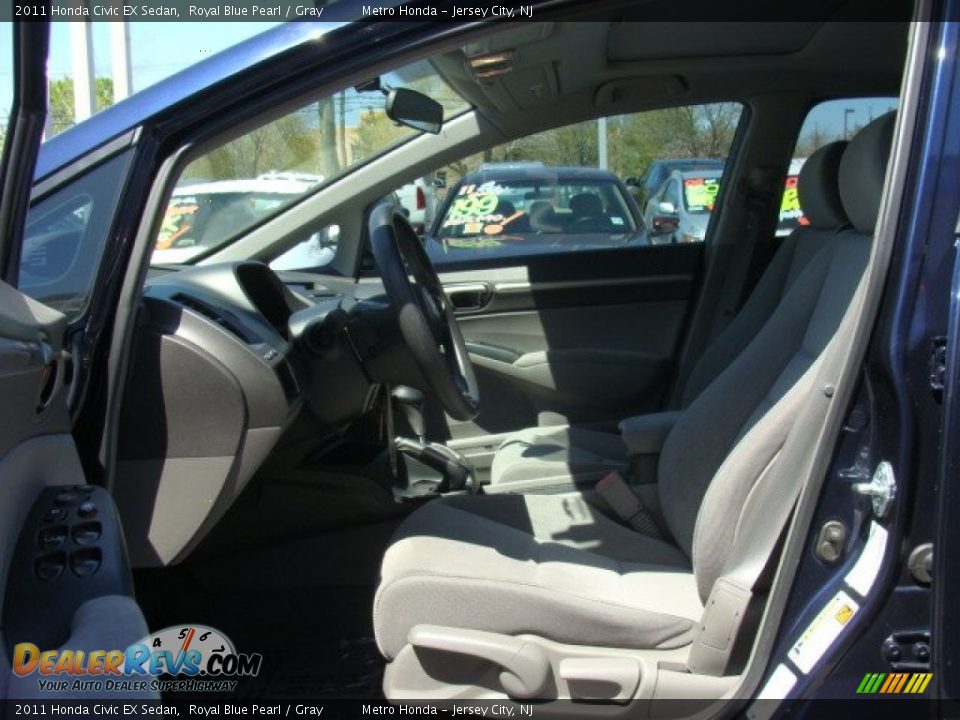 2011 Honda Civic EX Sedan Royal Blue Pearl / Gray Photo #8