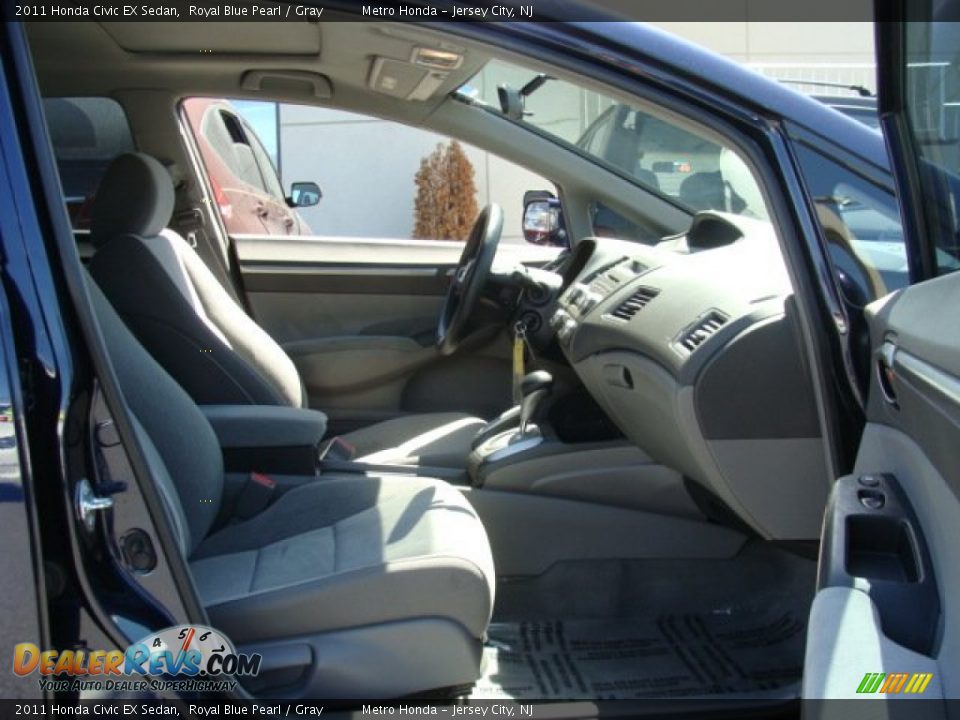 2011 Honda Civic EX Sedan Royal Blue Pearl / Gray Photo #9