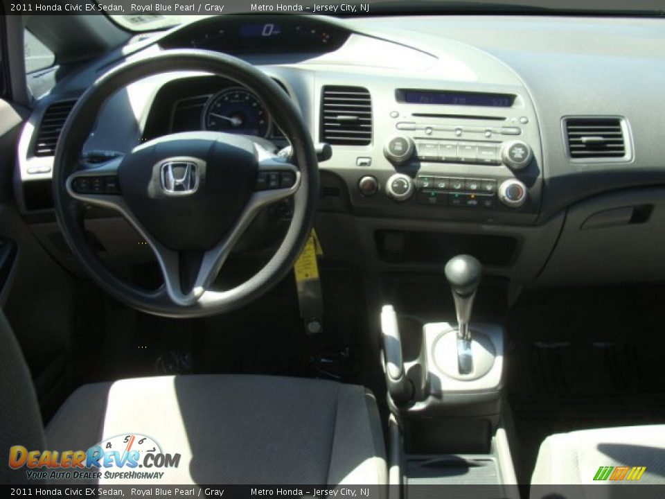 2011 Honda Civic EX Sedan Royal Blue Pearl / Gray Photo #10