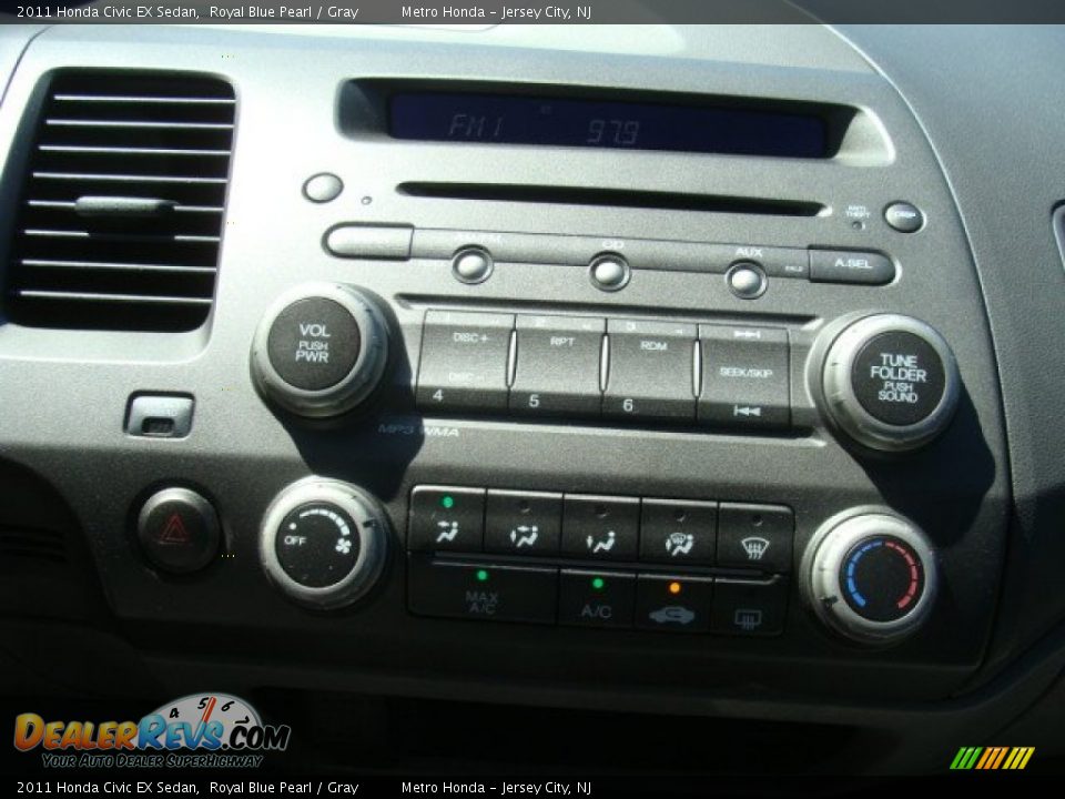 2011 Honda Civic EX Sedan Royal Blue Pearl / Gray Photo #12