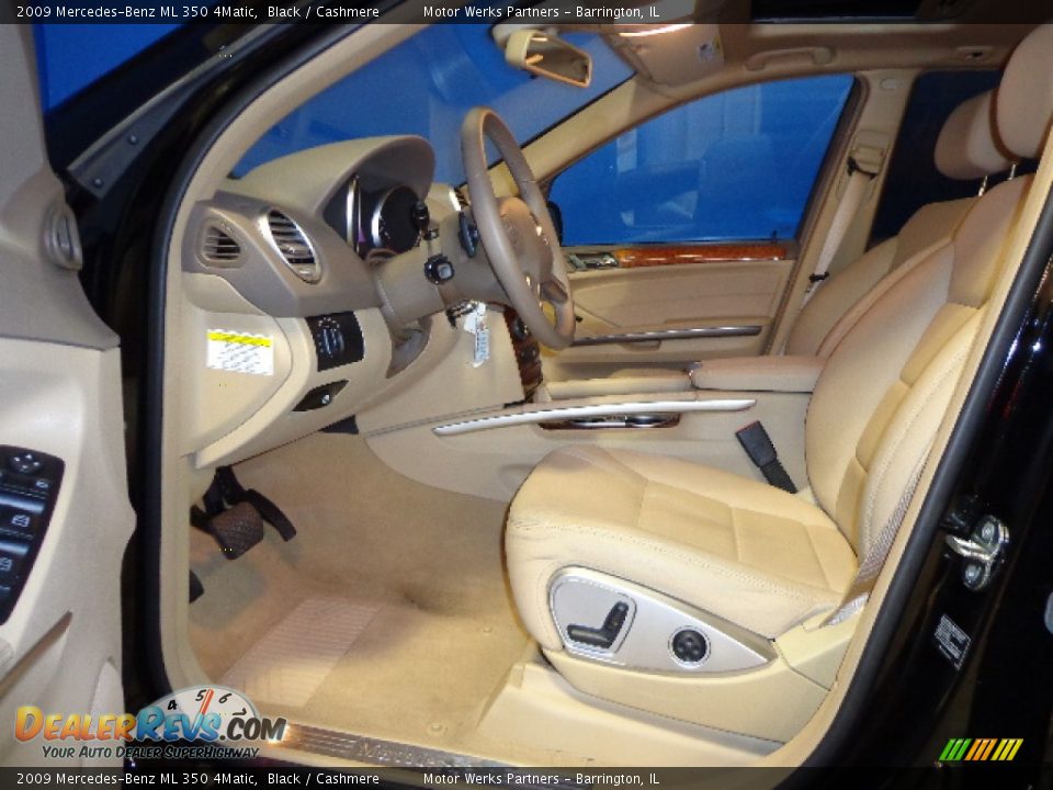 2009 Mercedes-Benz ML 350 4Matic Black / Cashmere Photo #29