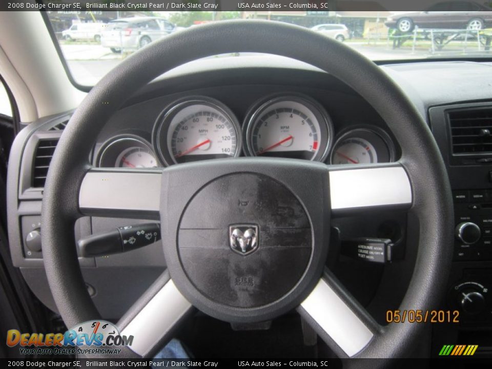 2008 Dodge Charger SE Brilliant Black Crystal Pearl / Dark Slate Gray Photo #25