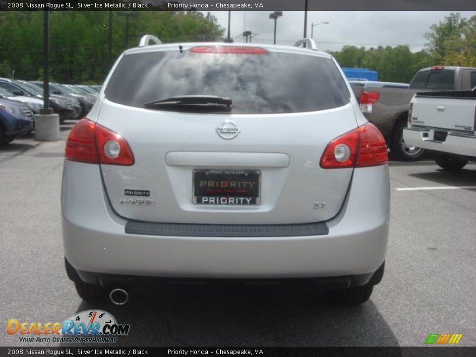 2008 Nissan Rogue SL Silver Ice Metallic / Black Photo #4