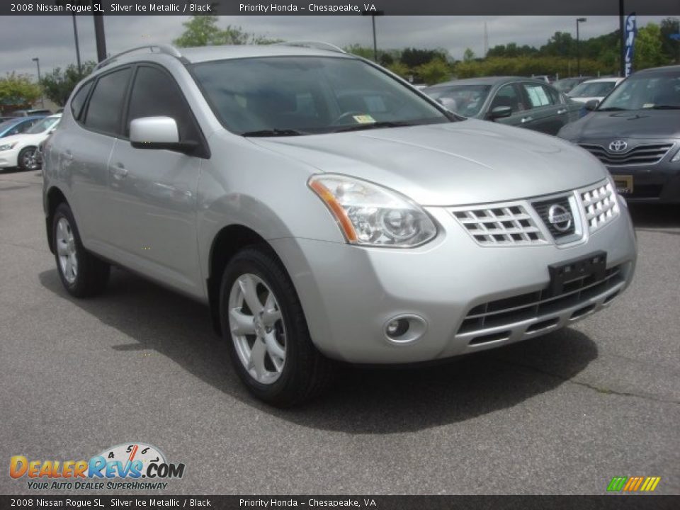 2008 Nissan Rogue SL Silver Ice Metallic / Black Photo #7