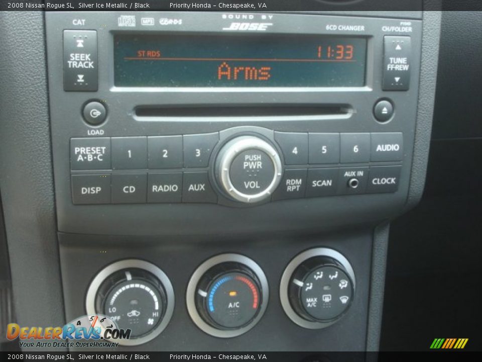 2008 Nissan Rogue SL Silver Ice Metallic / Black Photo #18