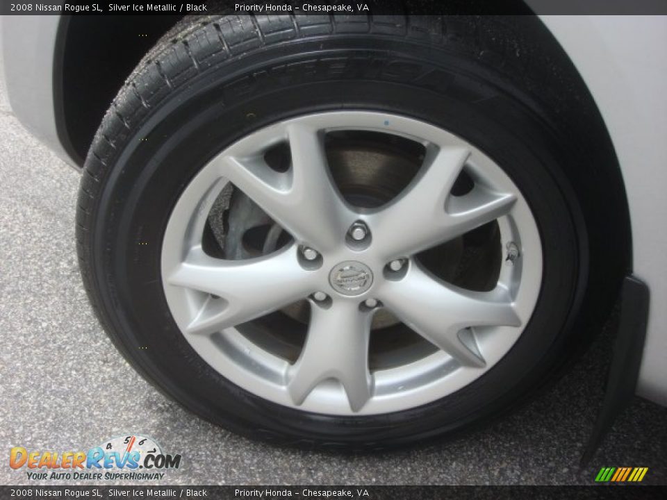 2008 Nissan Rogue SL Silver Ice Metallic / Black Photo #23